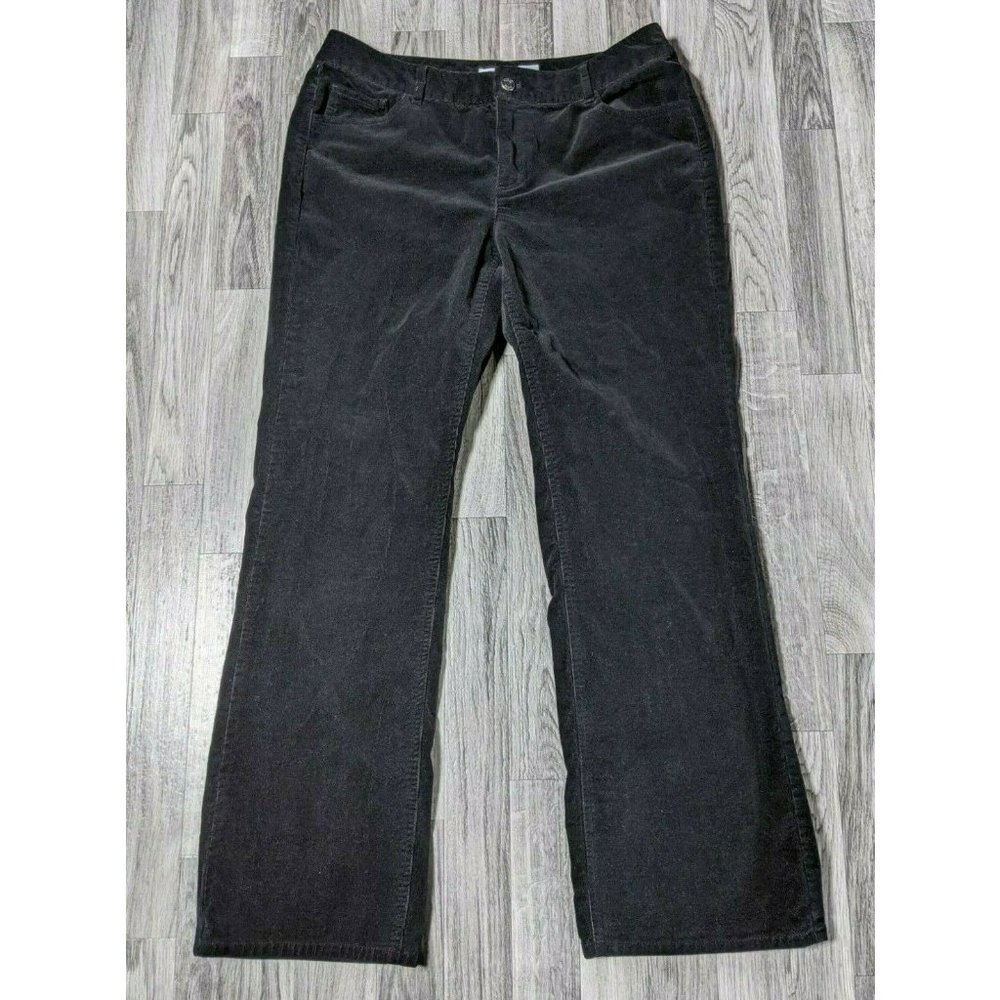 (3/$35) Liz & Co Stretch Black Corduroy Pants